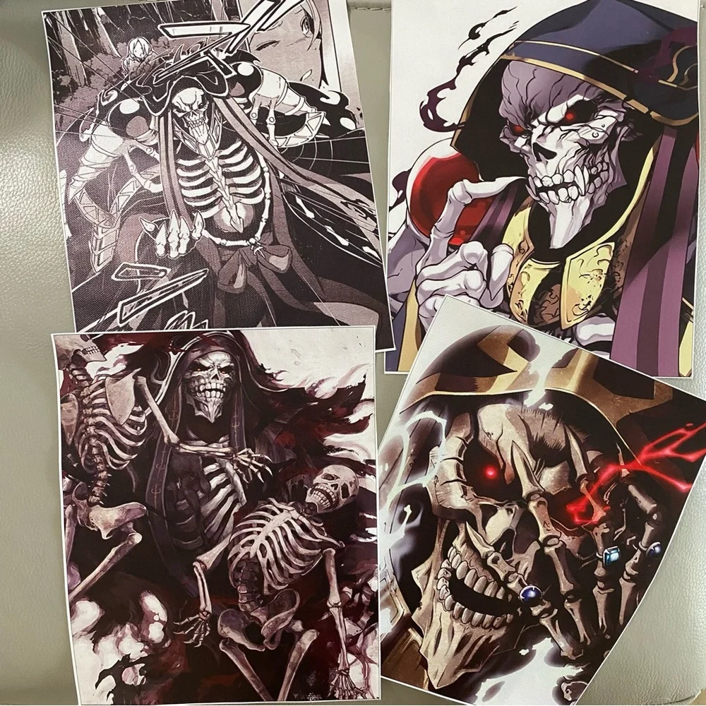 Overlord anime manga canvas Print Wall Art Home Décor 4 Pcs Unframed
